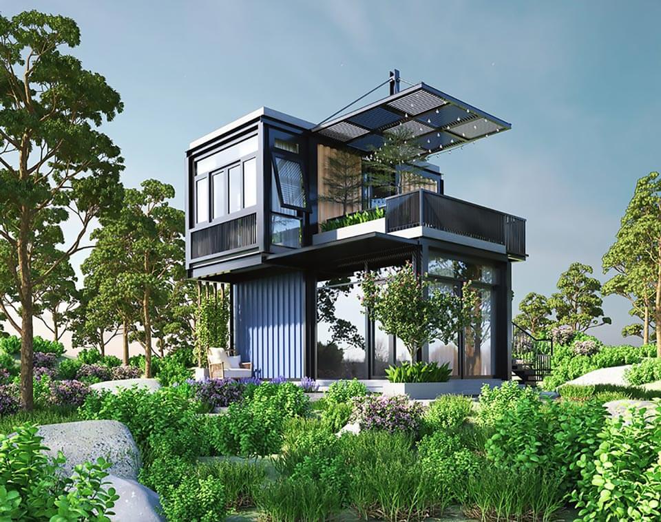 nhà tiền chế 2 tầng tphcm